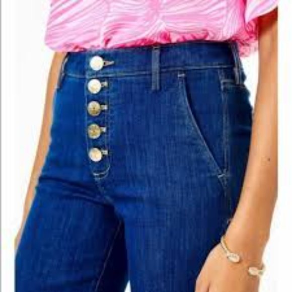 Lilly Pulitzer Aileen Button Fly jeans - Picture 6 of 7